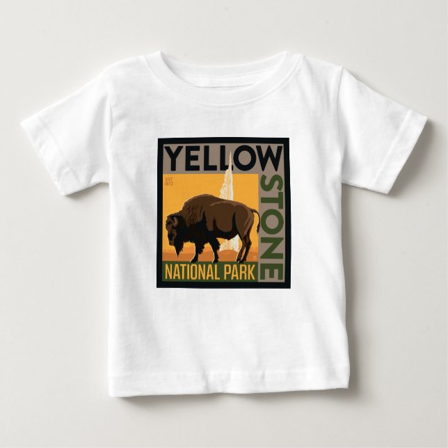 Yellowstone-Nationalpark | Buffalo Baby T-shirt (Vorderseite)