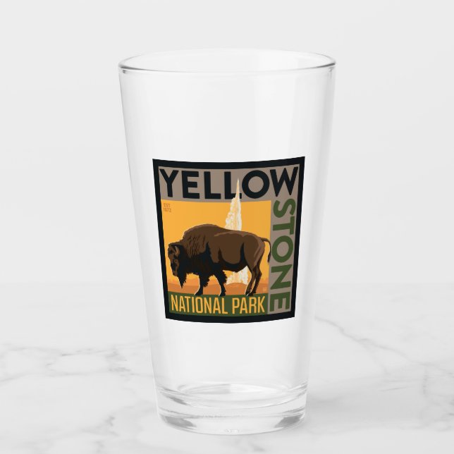 Yellowstone-Nationalpark | Buffalo Glas (Vorderseite)