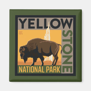 Yellowstone-Nationalpark Buffalo Magnet