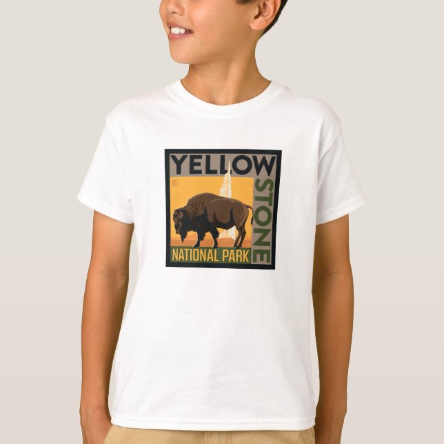 Yellowstone-Nationalpark | Buffalo T-Shirt (Vorderseite)