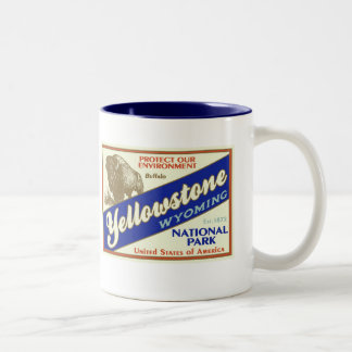 Yellowstone Nationalpark (Büffel) Zweifarbige Tasse