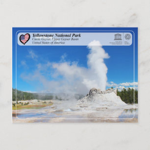 Yellowstone Nationalpark - Burg Geyser Postkarte
