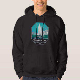 Yellowstone Nationalpark Burg Geyser Vintag Hoodie
