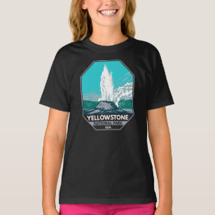Yellowstone Nationalpark Burg Geyser Vintag T-Shirt