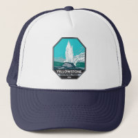 Yellowstone Nationalpark Burg Geyser Vintag
