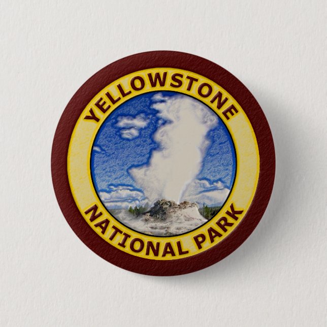 Yellowstone Nationalpark Button (Vorderseite)