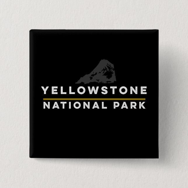 Yellowstone-Nationalpark Button (Vorderseite)
