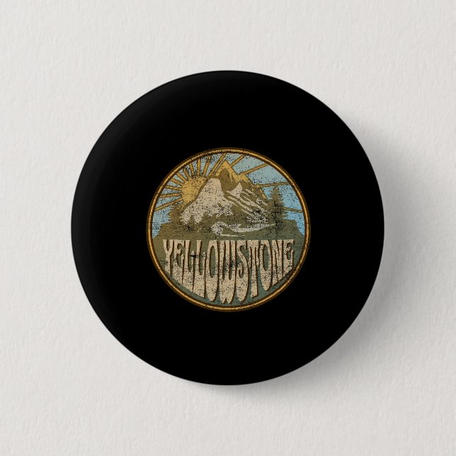 Yellowstone Nationalpark California Button (Vorderseite)