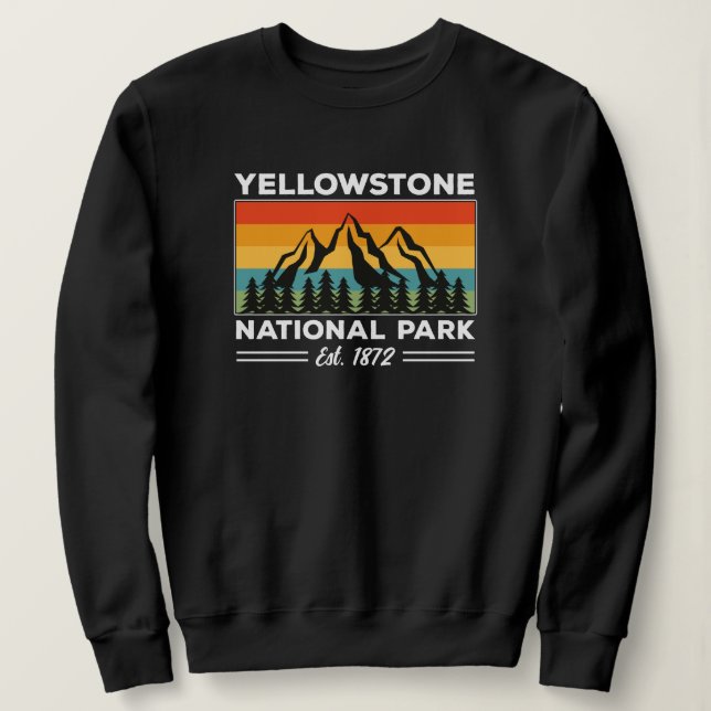 Yellowstone Nationalpark California Camping Ristor Sweatshirt (Design vorne)