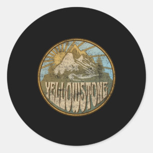 Yellowstone Nationalpark California Runder Aufkleber