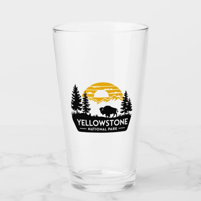 Yellowstone Nationalpark Drink Glass Tumbler (Vorderseite)
