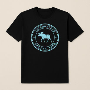 Yellowstone Nationalpark Elch Abzeichen T-Shirt