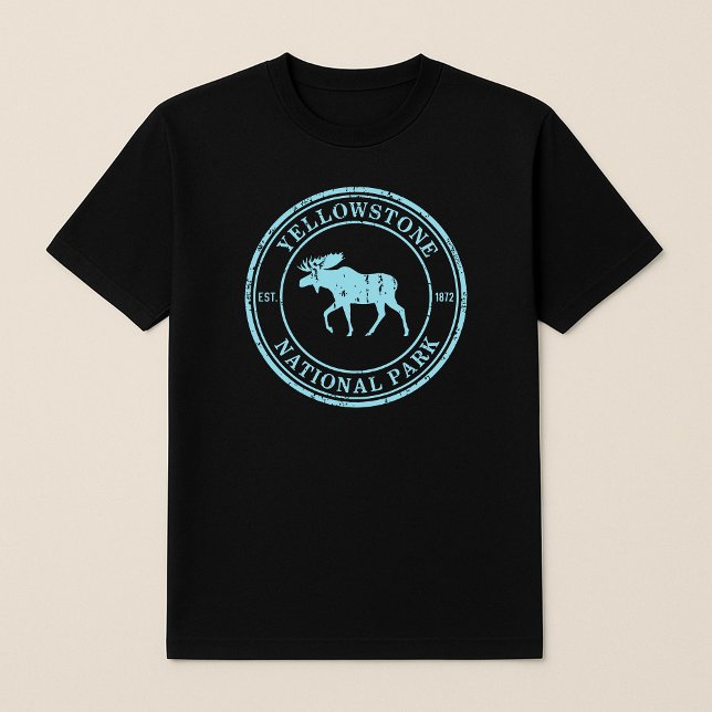 Yellowstone Nationalpark Elch Abzeichen T-Shirt (Von Creator hochgeladen)