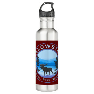 Yellowstone Nationalpark Elch Edelstahlflasche