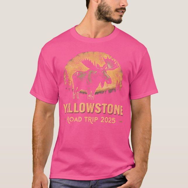 Yellowstone Nationalpark Familienstraße 2025 Mo T-Shirt (Vorderseite)
