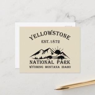 Yellowstone Nationalpark Feiertagspostkarte