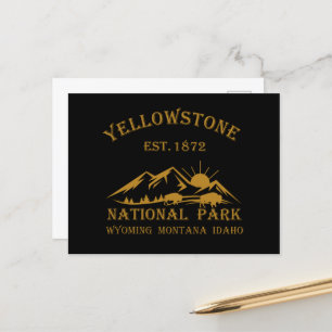 Yellowstone Nationalpark Feiertagspostkarte