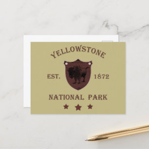 Yellowstone Nationalpark Feiertagspostkarte