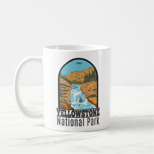 Yellowstone Nationalpark Firehole Falls Vintage Kaffeetasse
