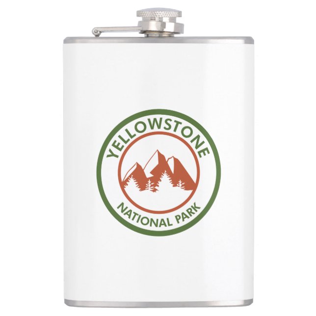 Yellowstone-Nationalpark Flachmann (Vorderseite)