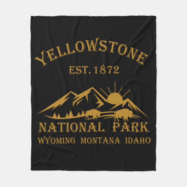 Yellowstone Nationalpark Fleecedecke (Vorderseite)