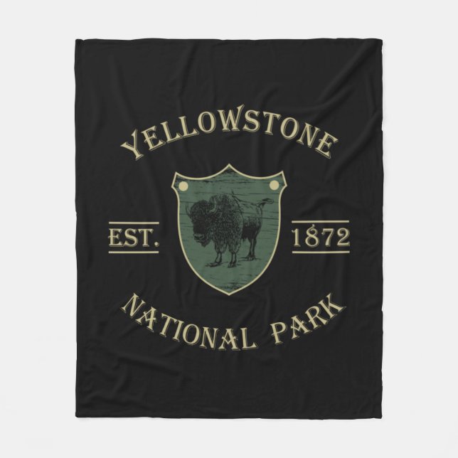 Yellowstone Nationalpark Fleecedecke (Vorderseite)