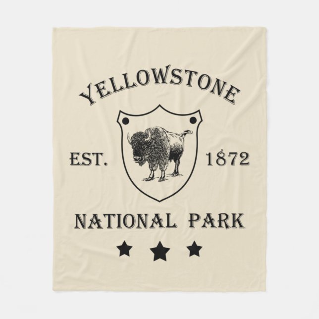 Yellowstone Nationalpark Fleecedecke (Vorderseite)
