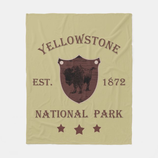 Yellowstone Nationalpark Fleecedecke (Vorderseite)