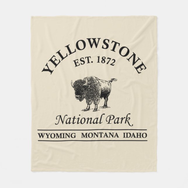Yellowstone Nationalpark Fleecedecke (Vorderseite)