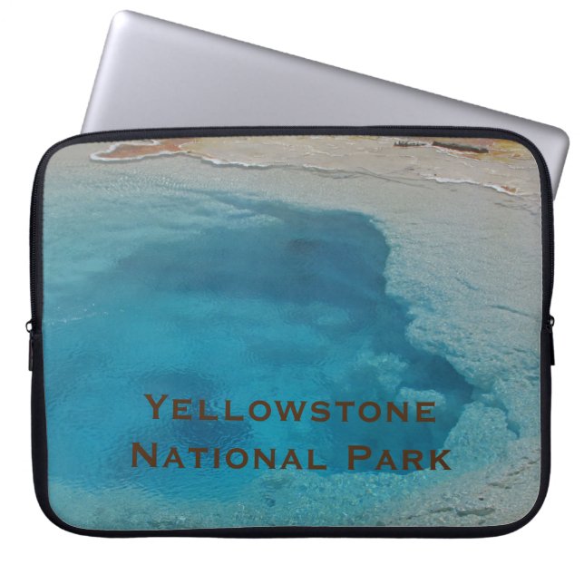 Yellowstone Nationalpark Foto Blue Hot Springs Laptopschutzhülle (Vorderseite)