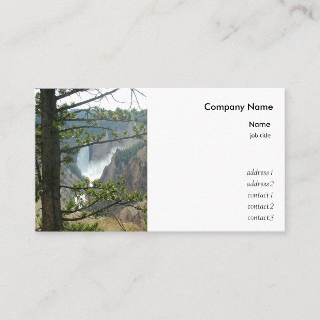 Yellowstone Nationalpark Fotografie Visitenkarte (Vorderseite)