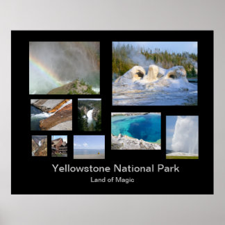 Yellowstone Nationalpark Fotomodell Poster