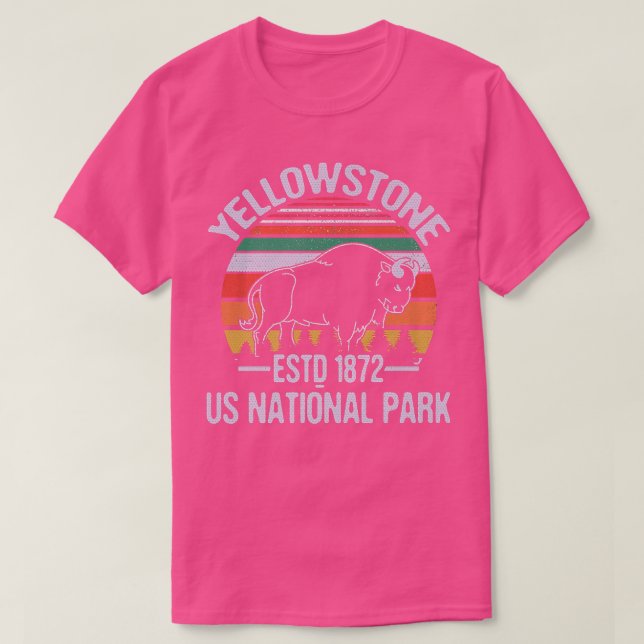 Yellowstone Nationalpark gegründet 1872 Bison T-Shirt (Design vorne)