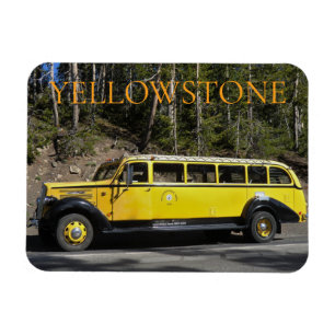 Yellowstone Nationalpark Gelbe Historische Busreis Magnet
