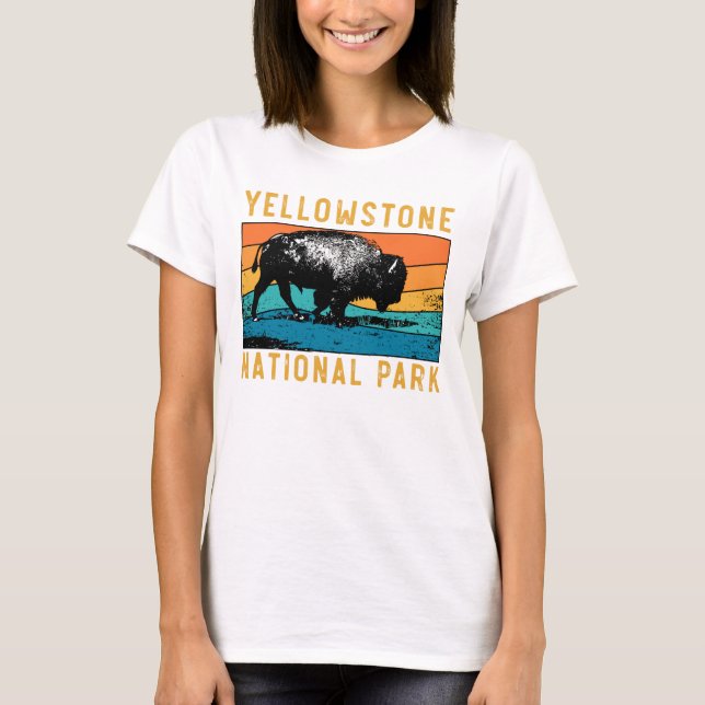 Yellowstone Nationalpark Geschenke T-Shirt (Vorderseite)