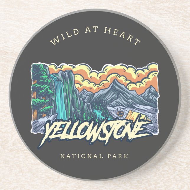 Yellowstone-Nationalpark Getränkeuntersetzer (Vorne)