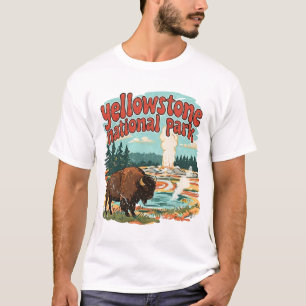 Yellowstone-Nationalpark Geysir Heißquelle  T-Shirt