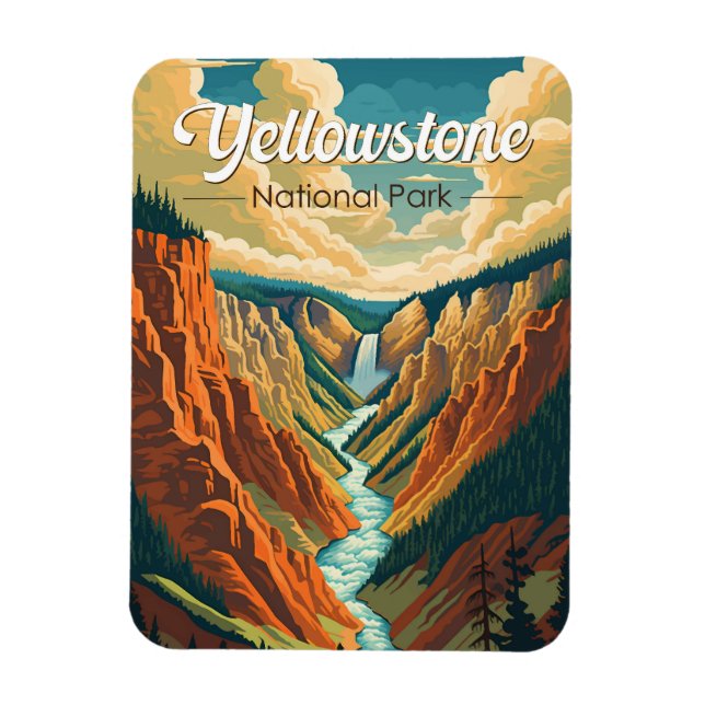 Yellowstone Nationalpark Grand Canyon Magnet (Vertikal)