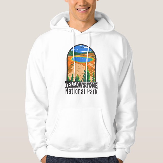 Yellowstone Nationalpark Grand Prisma Spring Hoodie (Vorderseite)