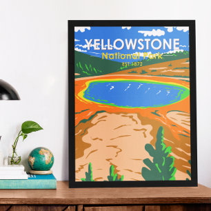 Yellowstone Nationalpark Grand Prisma Spring Poster