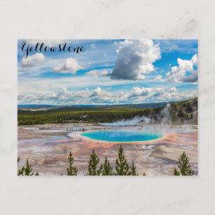 Yellowstone Nationalpark Grand Prisma Spring Postkarte