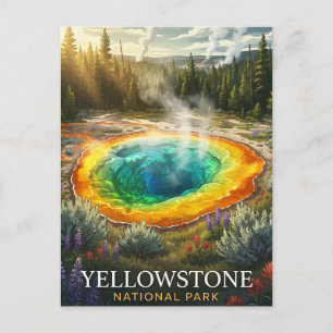 Yellowstone-Nationalpark Grand Prismatic Spring Postkarte
