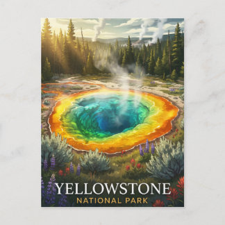 Yellowstone-Nationalpark Grand Prismatic Spring Postkarte
