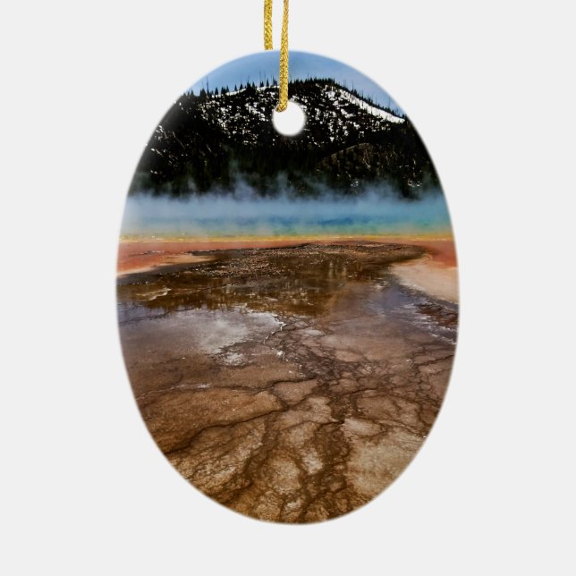 YELLOWSTONE NATIONALPARK, GROSSARTIGES KERAMIKORNAMENT (Hinten)