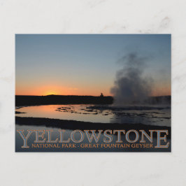 Yellowstone Nationalpark Große Fontäne Geyser Postkarte