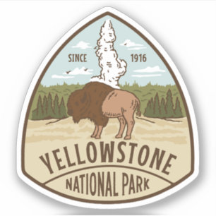 Yellowstone Nationalpark Grosser Vinyl Sticker
