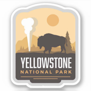 Yellowstone Nationalpark Grosser Vinyl Sticker