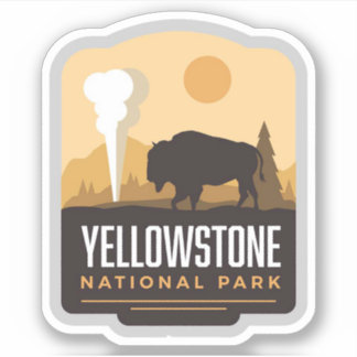 Yellowstone Nationalpark Grosser Vinyl Sticker