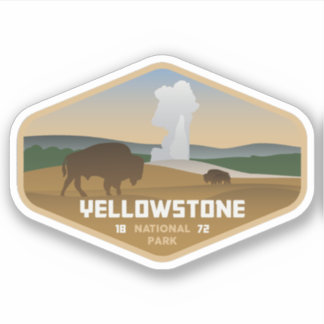 Yellowstone Nationalpark Grosser Vinyl Sticker