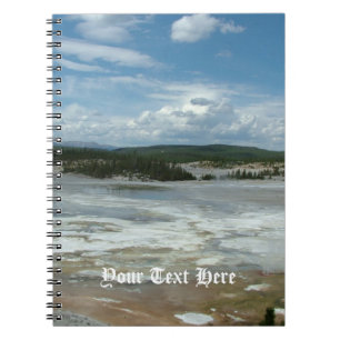 Yellowstone Nationalpark Hot Land, Geyser Notizblock